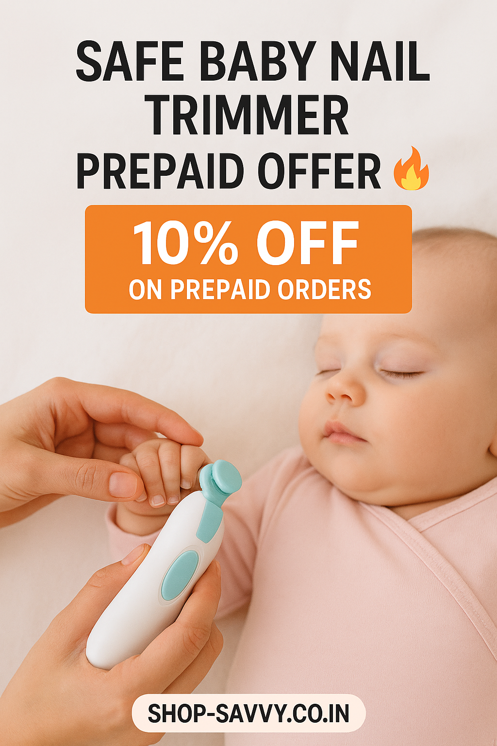 Baby Nail Trimmer Electric,Baby Nail Clippers, 6 in 1 Baby Nail File (PREPAID OFFER🔥)